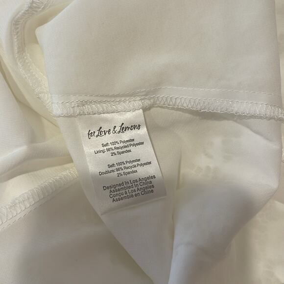 For Love & Lemons Frances Floral Lace Bell Sleeve White Maxi Dress Size XS - Picture 12 of 12